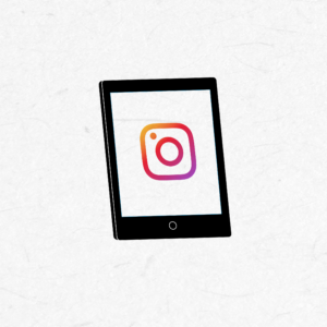 Ein Handy, darauf das Instagram-Logo.
