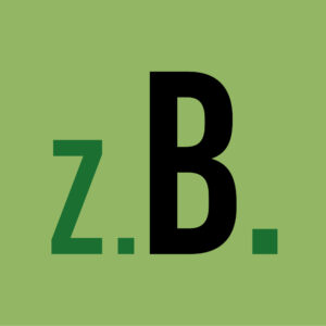 Ein B, links daneben ein Z und ein Punkt, so dass es "z.B." ergibt.